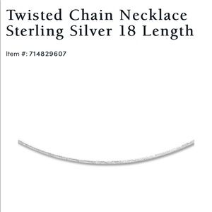 Jared Twisted Chain Necklace Sterling Silver 18“